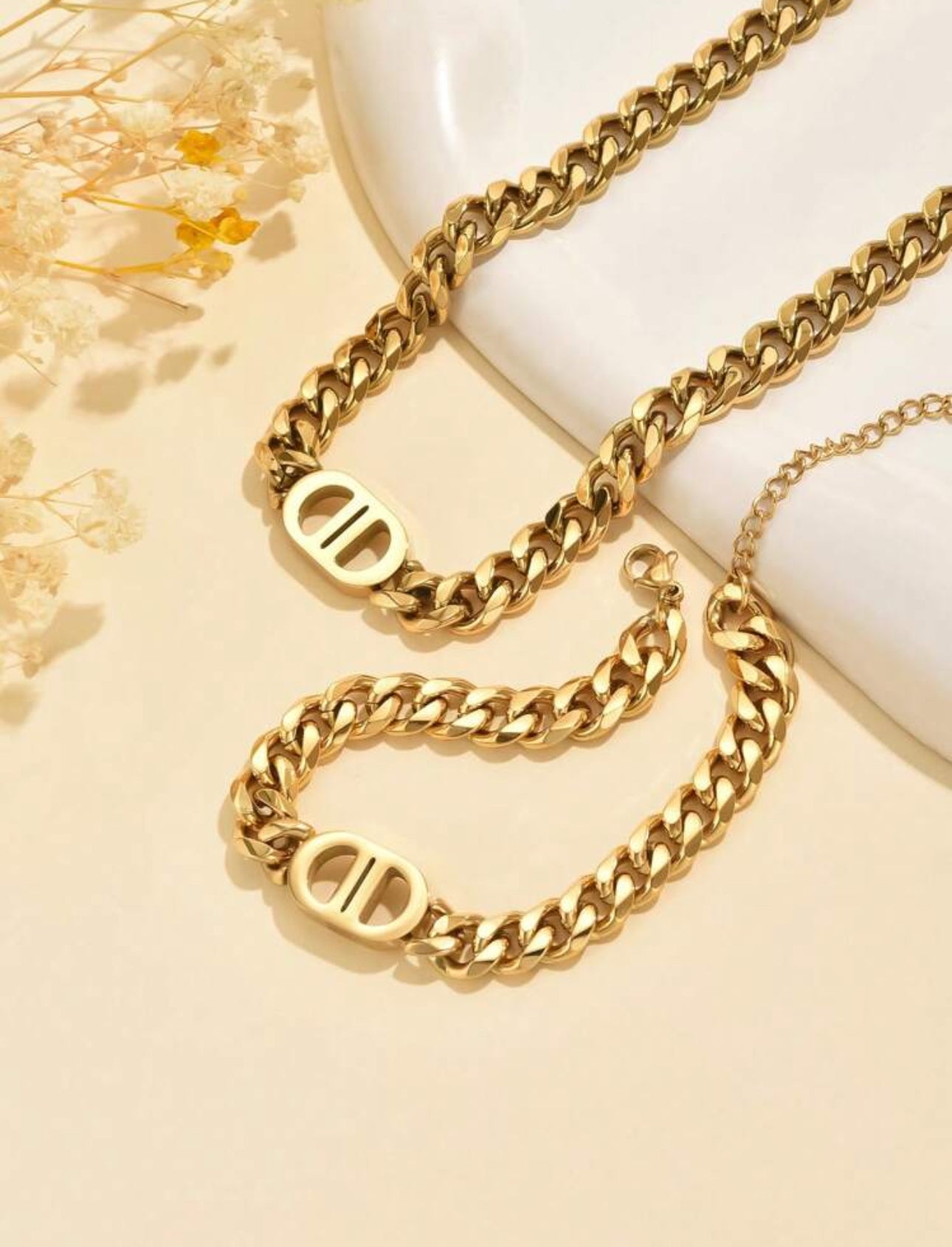 Lux Gold Necklace Set