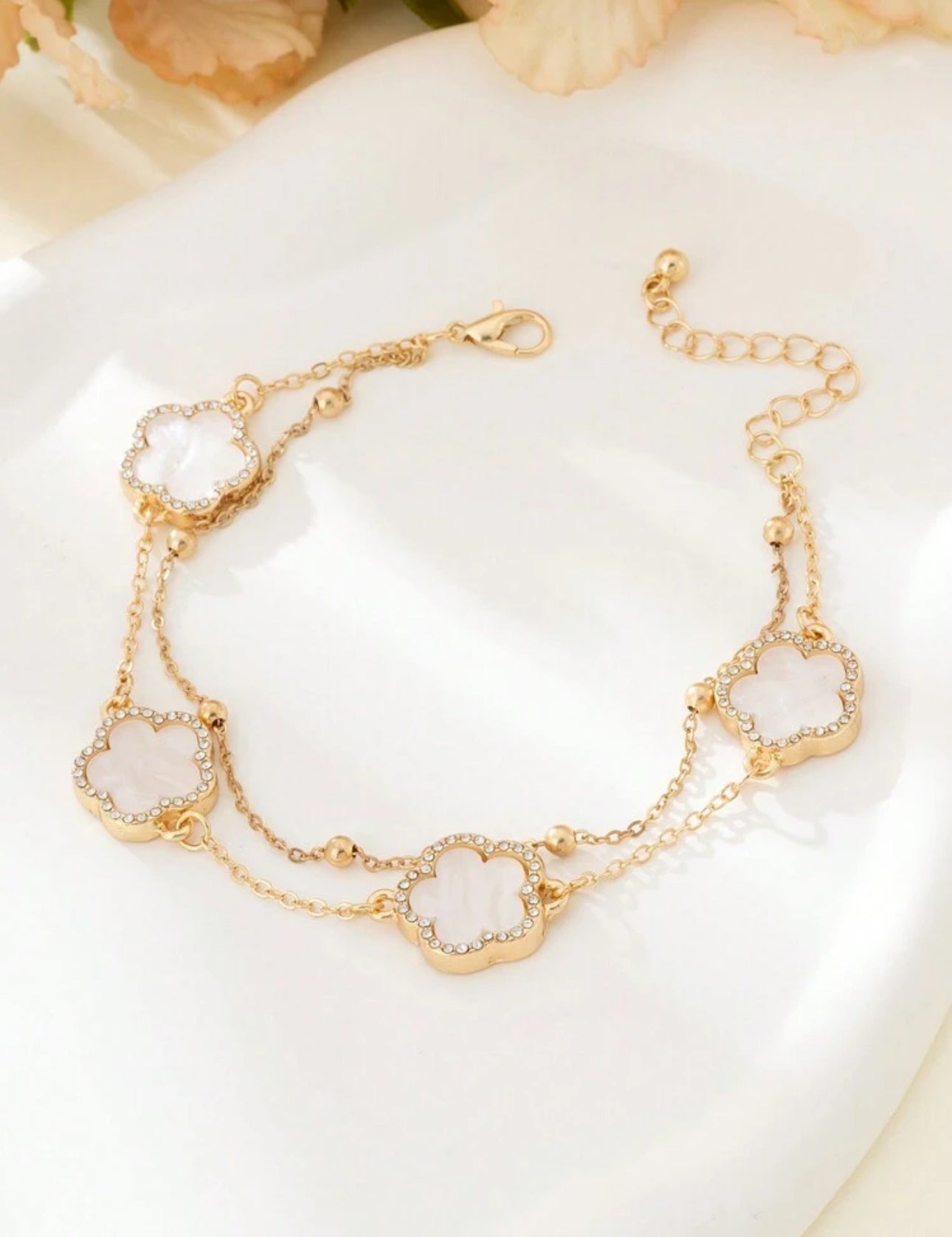 Luxe White Gold/Silver 2pc Bracelet