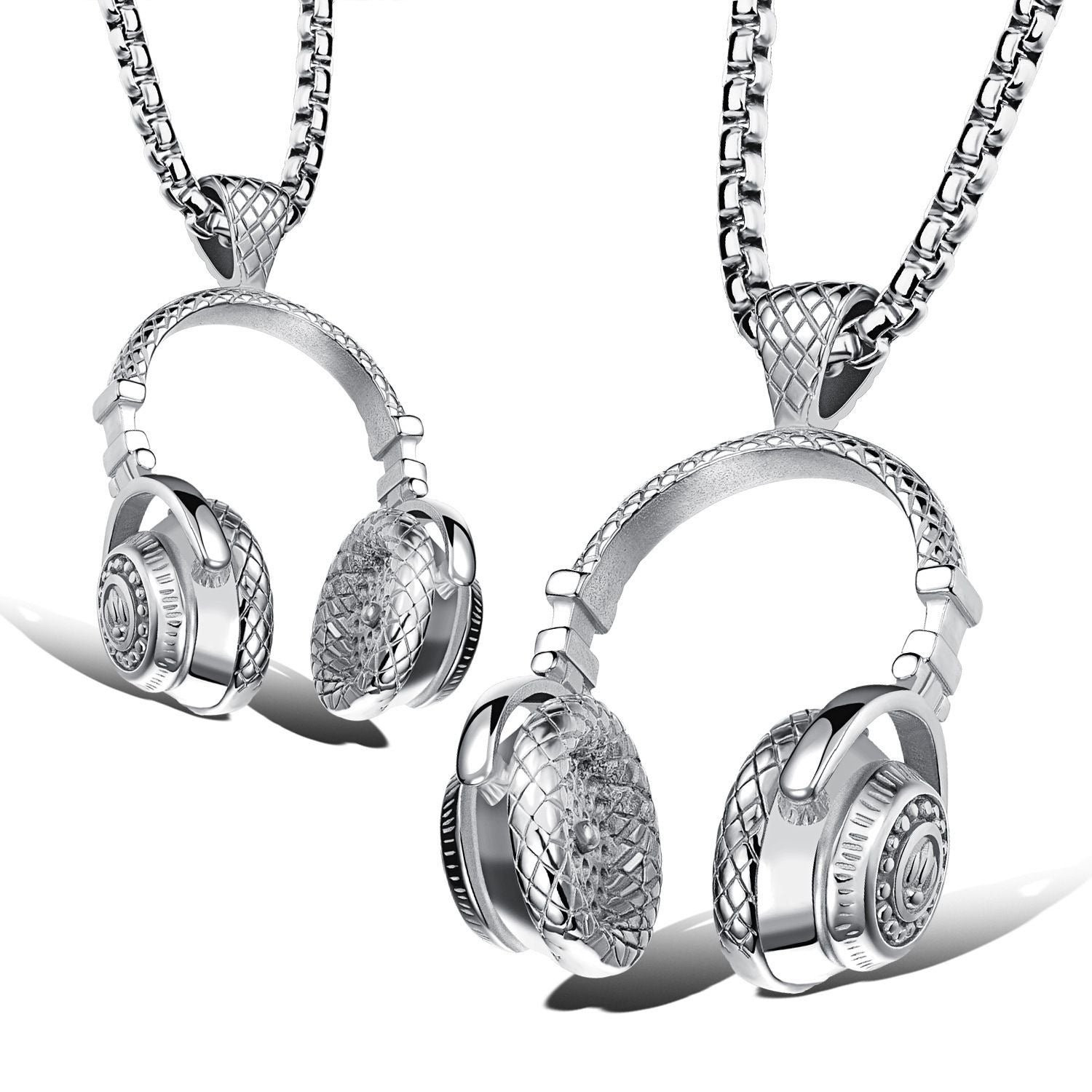Silver Headphone Necklace